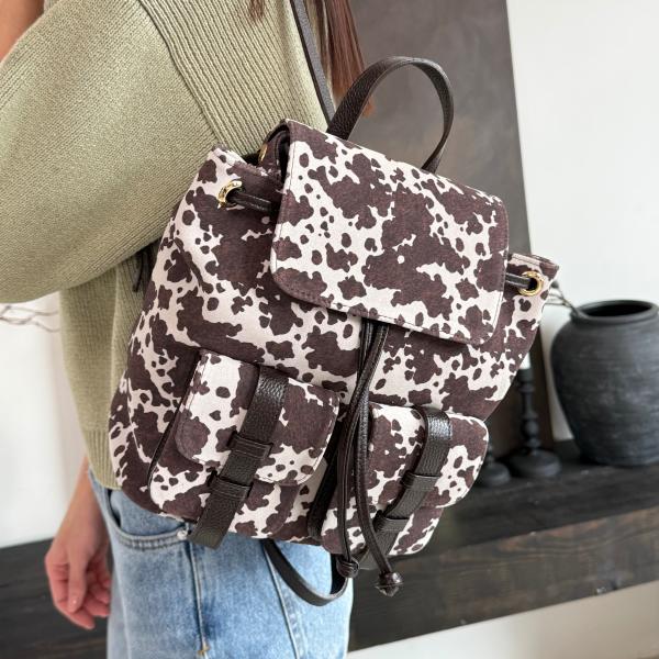 Рюкзак женский кожаный  шоколадный FM1384D