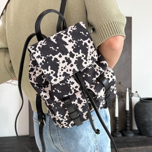 Рюкзак женский кожаный  черный FM1384E