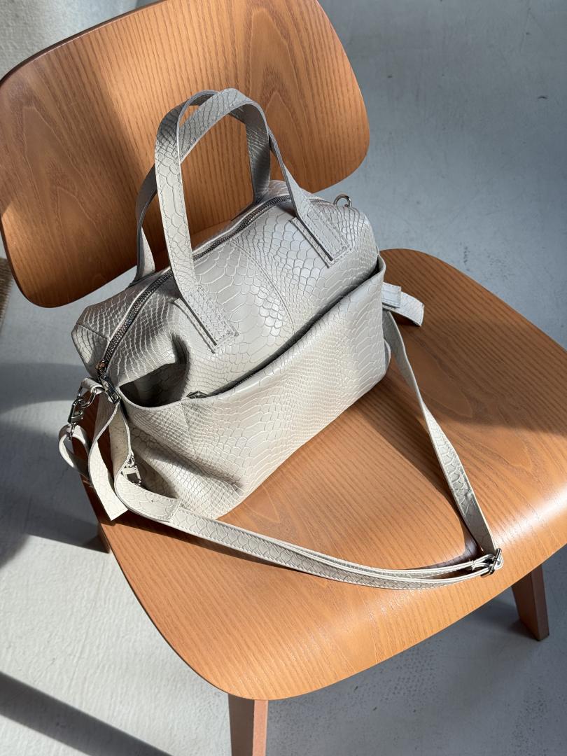 Сумка женская кожаная молочная FM1234G