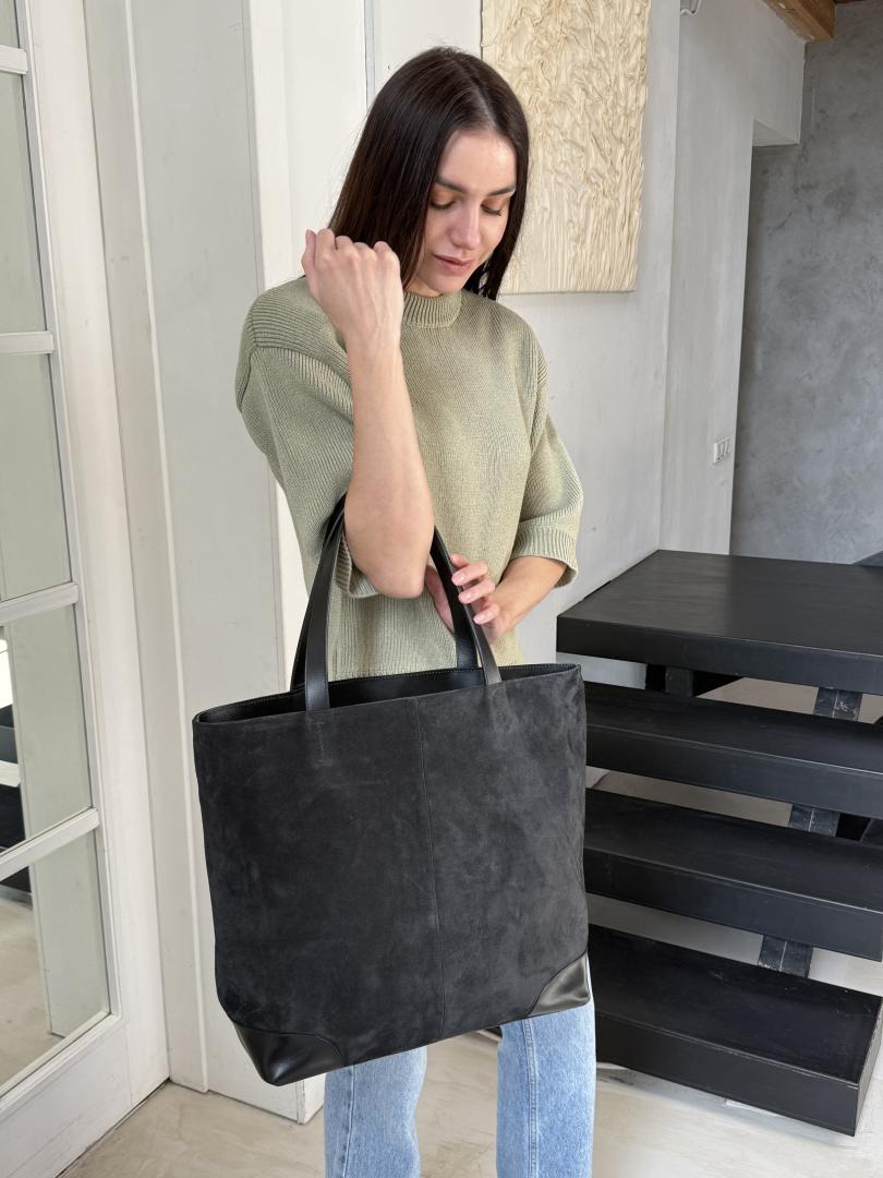 Сумка женская кожаная черная FM1789B