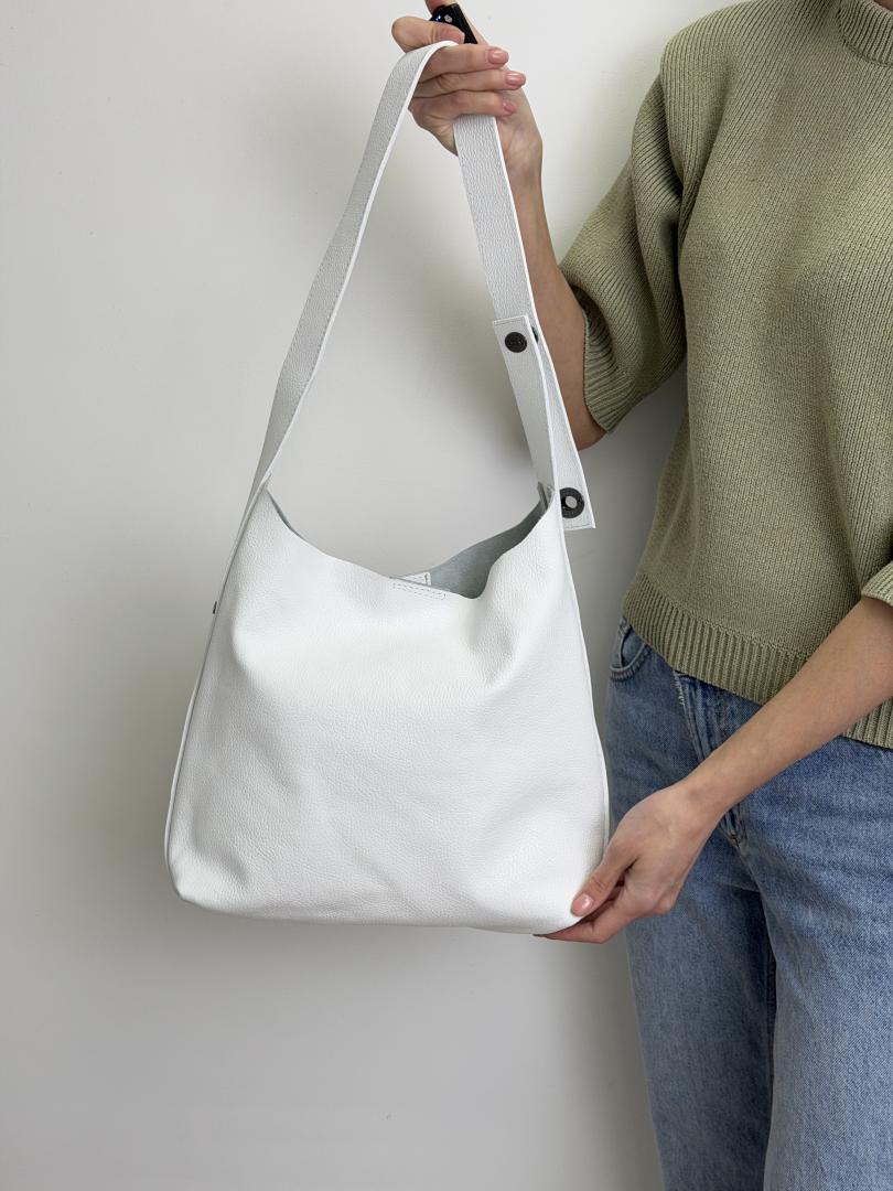 Сумка женская кожаная белая FM1482H