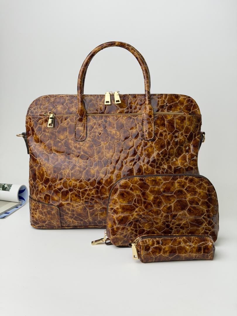 Сумка жіноча шкіряна коричнева FM1218G