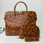 Сумка жіноча шкіряна коричнева FM1218G