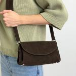 Сумка жіноча шкіряна шоколадна FM1666G