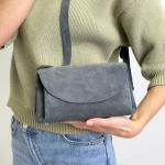 Сумка жіноча шкіряна сіра FM1666H