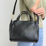 Сумка жіноча шкіряна чорна FM1564C