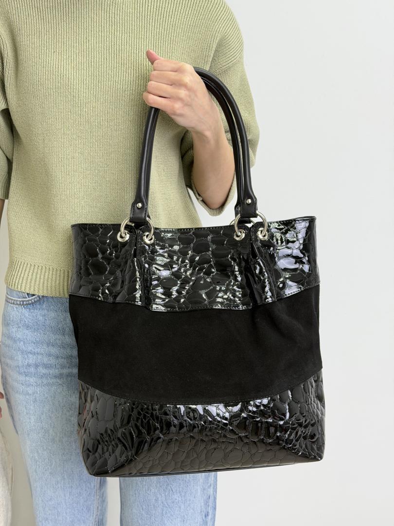 Сумка женская кожаная черная FM1790A