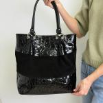 Сумка женская кожаная черная FM1790A