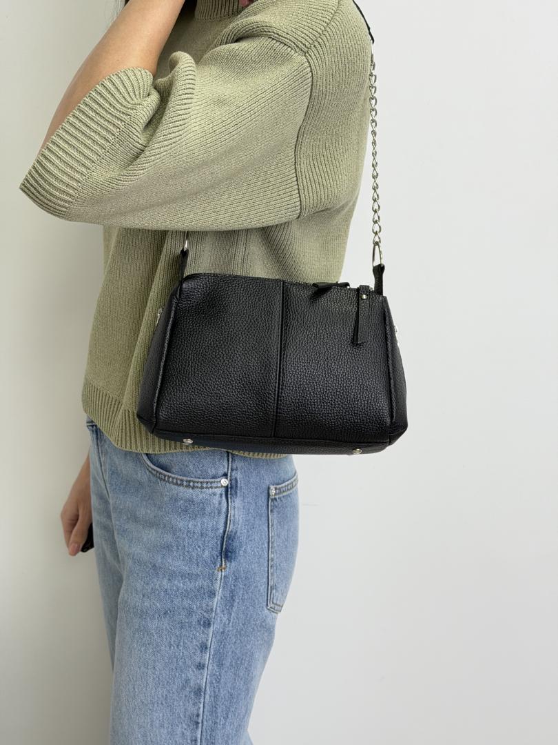 Сумка женская кожаная черная FM1776E