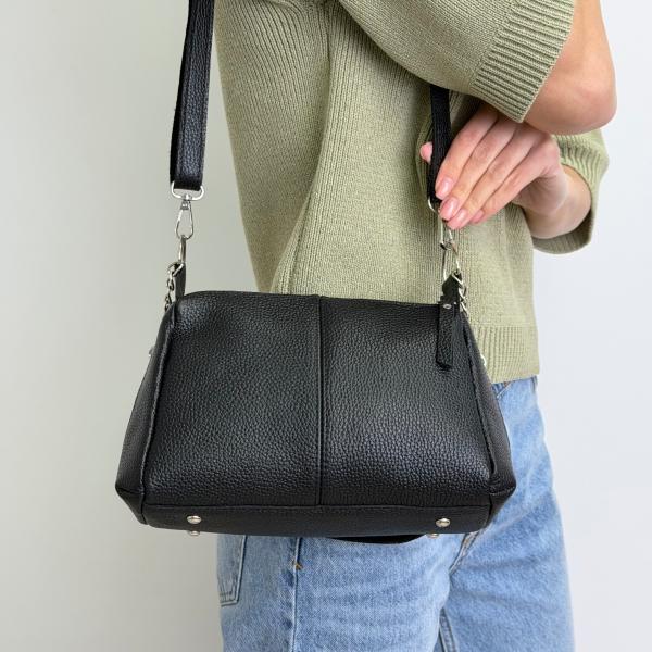 Сумка женская кожаная черная FM1776E