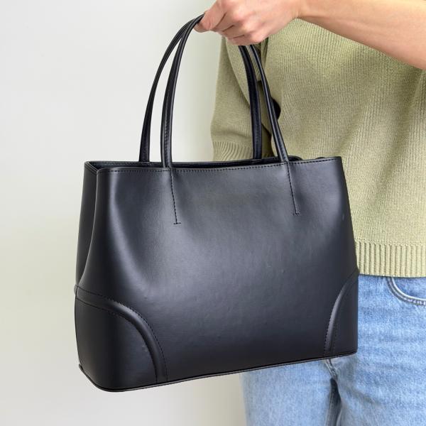 Сумка женская кожаная черная FM1063AD