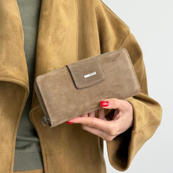 Кошелек женский кожаный тауп FM1028O