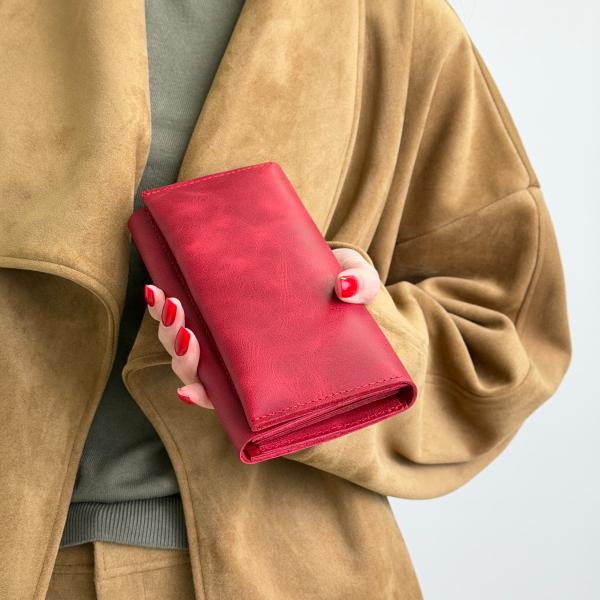 Кошелек женский кожаный красный FM1792A