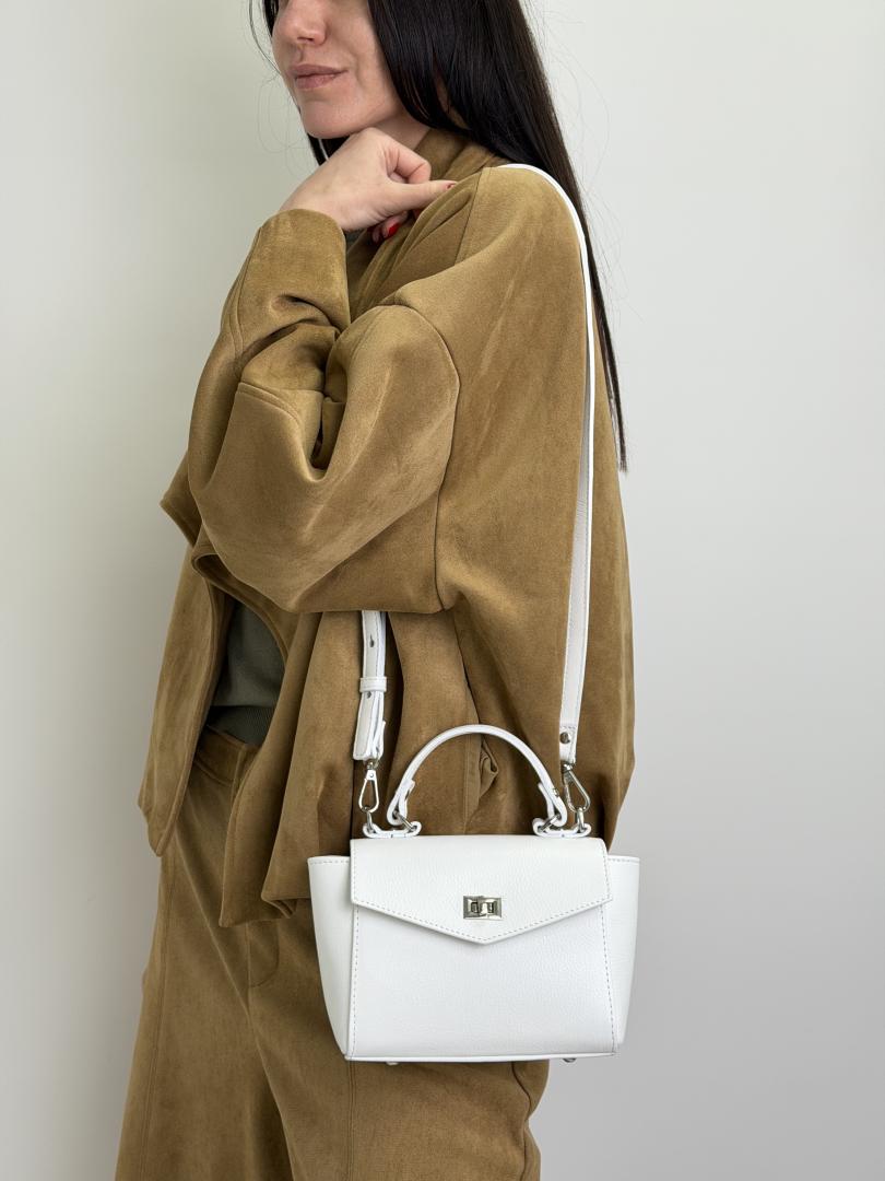 Сумка женская кожаная белая FM1101AD