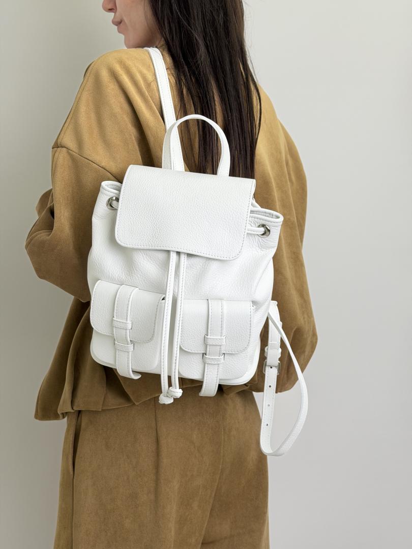 Рюкзак жіночий шкіряний білий FM1384F