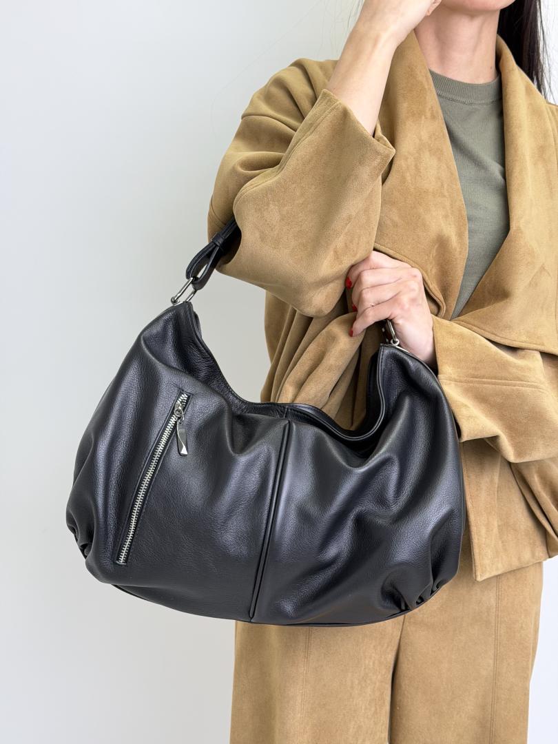 Сумка женская кожаная черная FM1377F