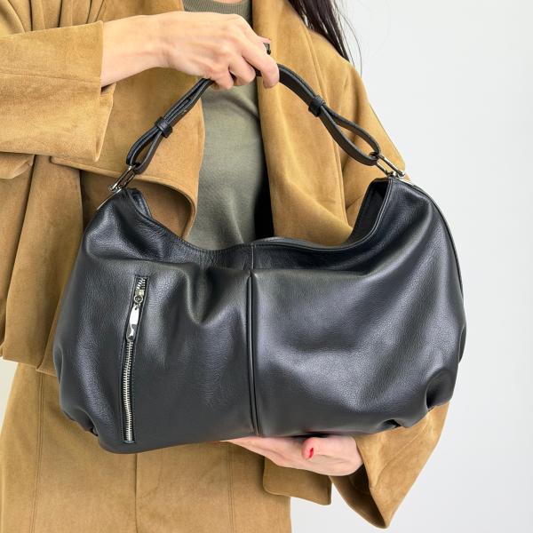 Сумка женская кожаная черная FM1377F