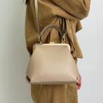 Сумка женская кожаная бежевая FM1742H