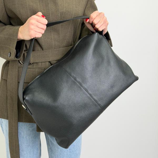 Сумка женская кожаная черная FM1612L