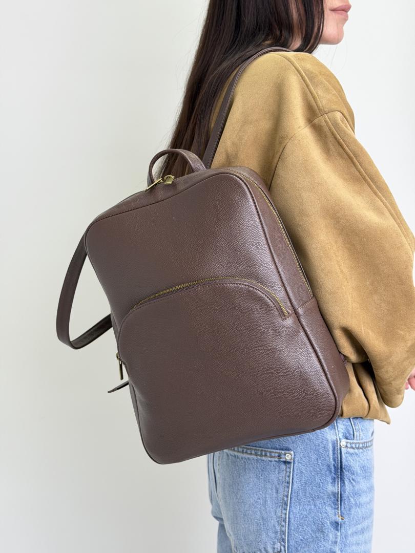 Рюкзак жіночий шкіряний шоколадний FM1797C