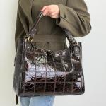 Сумка женская кожаная шоколадная FM1270AE