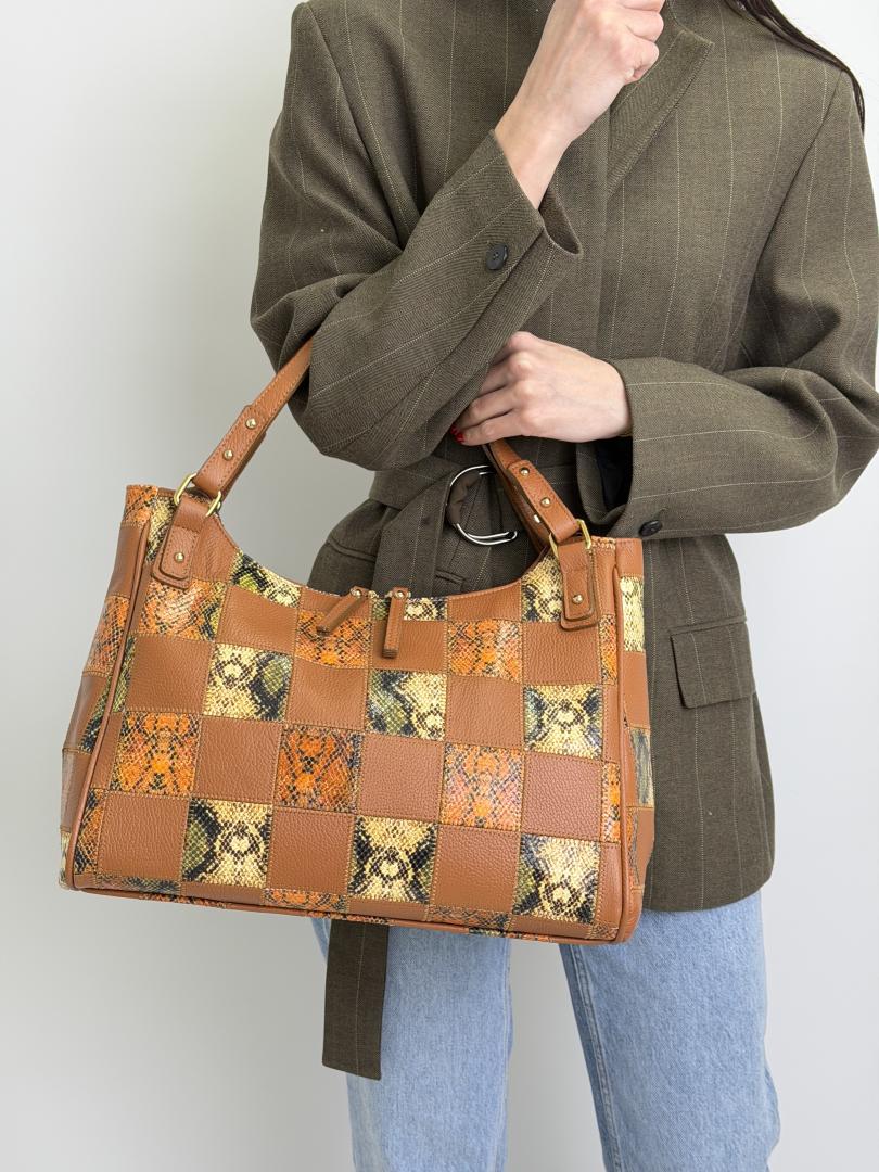 Сумка жіноча шкіряна коричнева FM1270AF