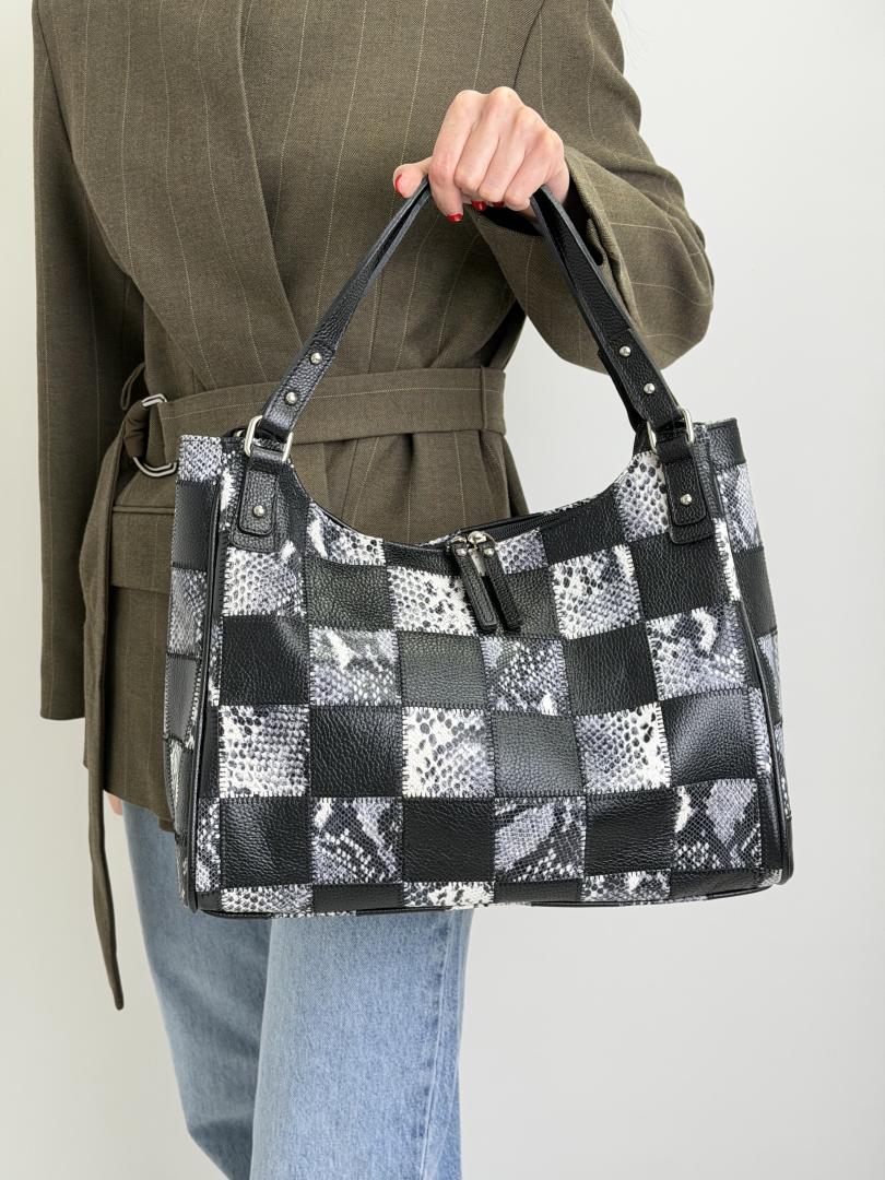 Сумка жіноча шкіряна чорна FM1270AL