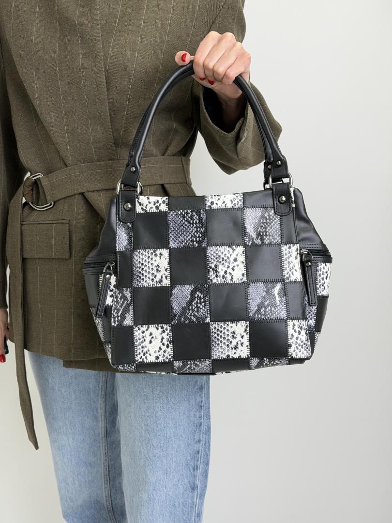 Сумка женская кожаная черная FM1263CI