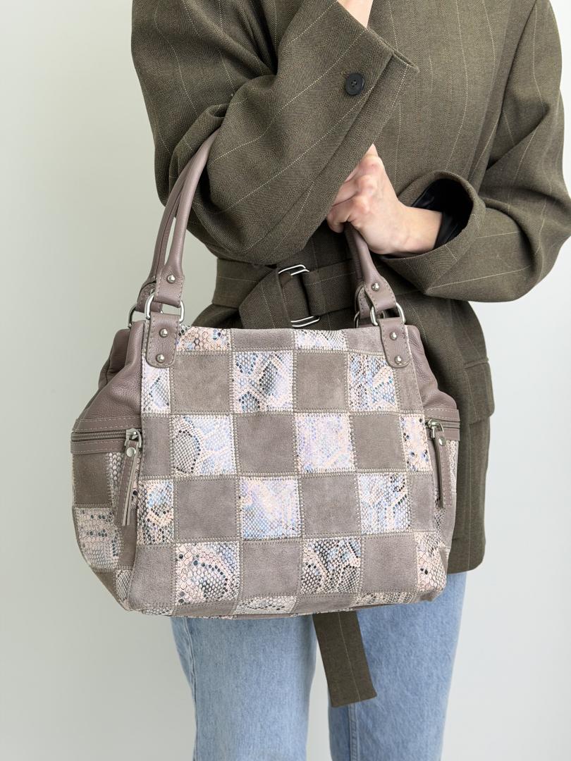 Сумка женская кожаная пудра FM1263CX