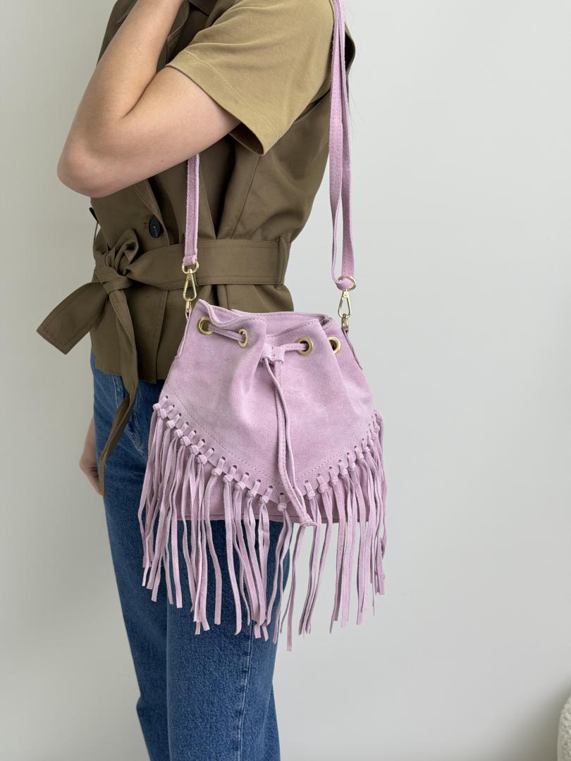 Сумка женская кожаная лиловая FM1572I