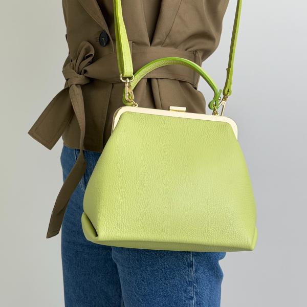 Сумка женская кожаная салатовая FM1742I