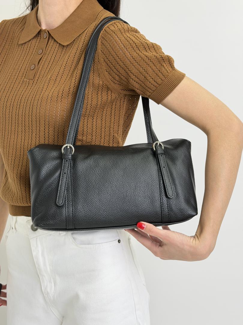 Сумка женская кожаная черная FM1798A