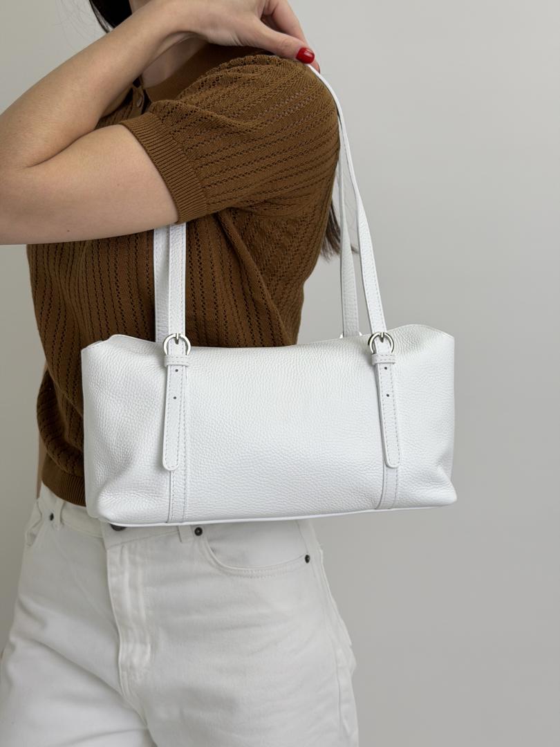 Сумка женская кожаная белая FM1798B