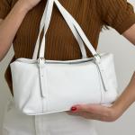 Сумка женская кожаная белая FM1798B