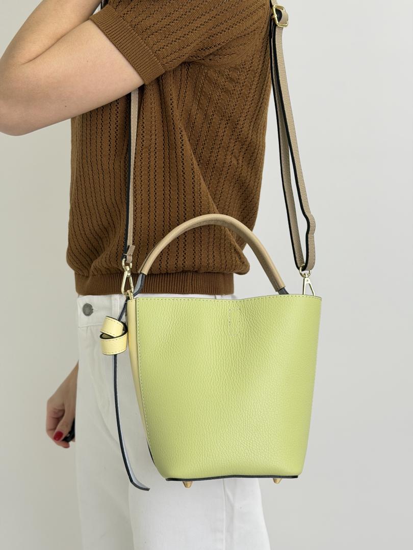 Сумка женская кожаная лиловая FM1800A