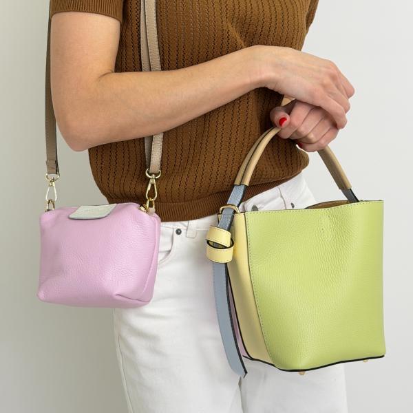 Сумка женская кожаная лиловая FM1800A