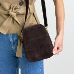 Сумка женская кожаная шоколадная FM1714K