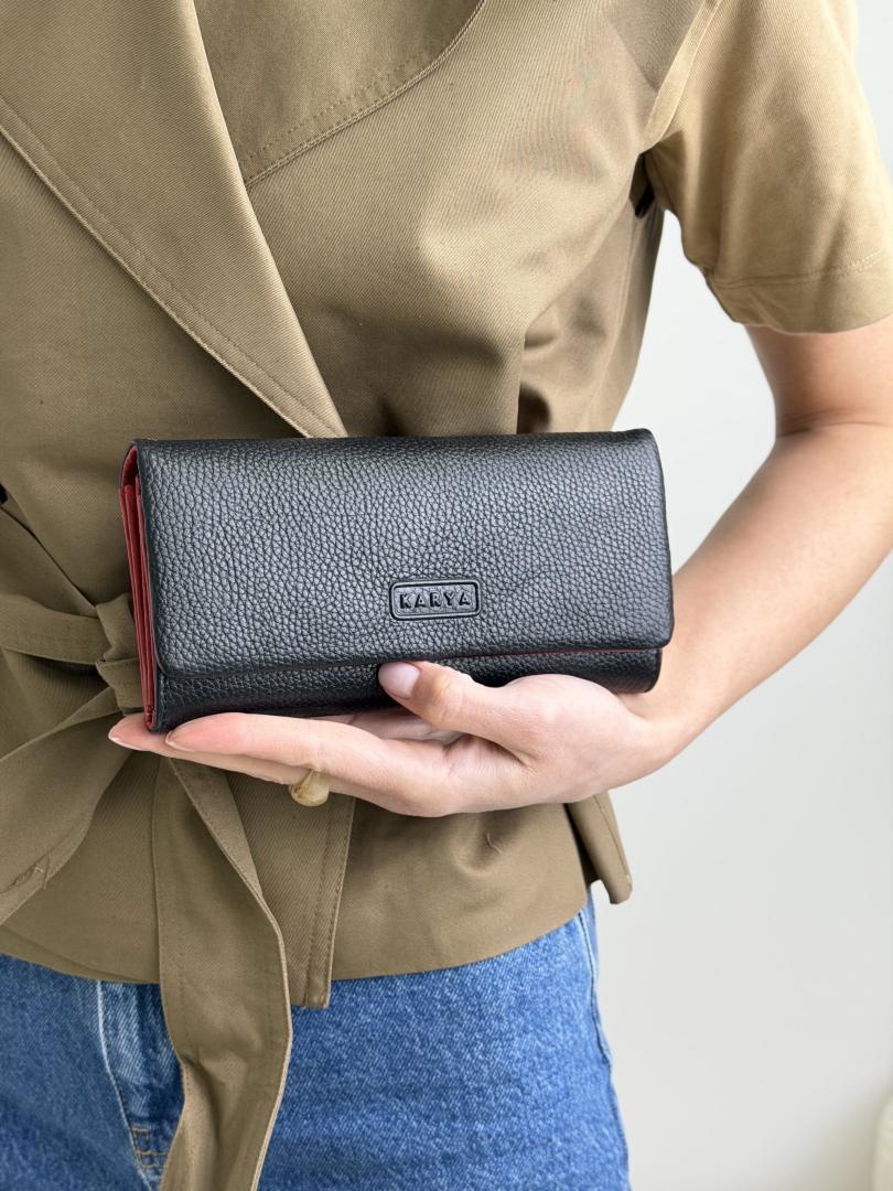 Кошелек женский кожаный черный FM1317R