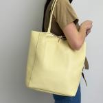 Сумка женская кожаная желтая FM0930AG