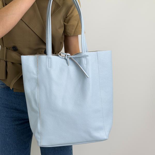 Сумка женская кожаная голубая FM0930AH