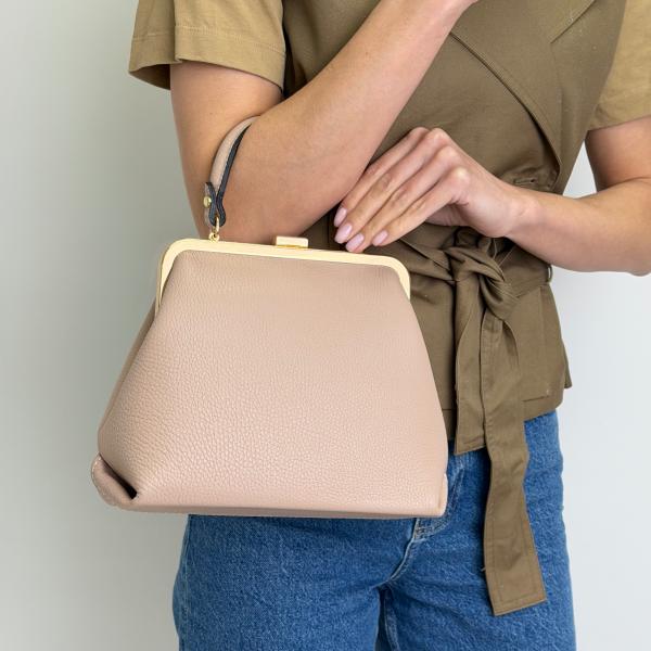 Сумка женская кожаная пудра FM1742M