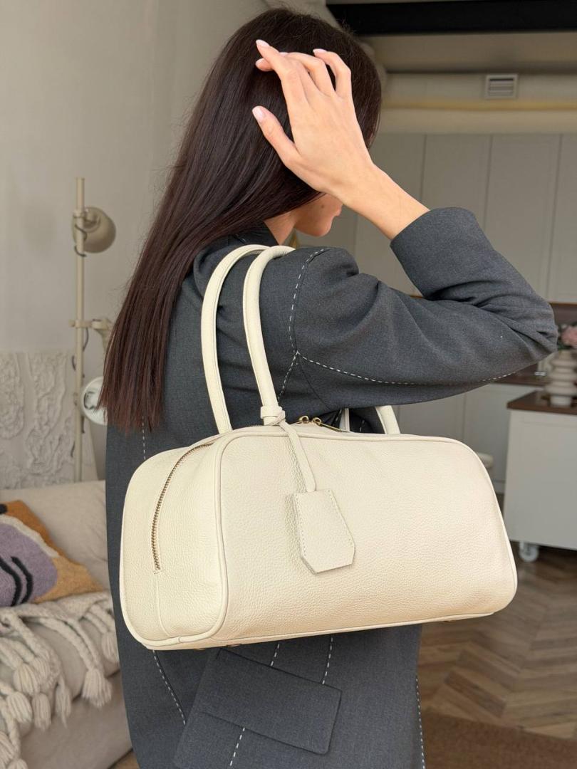 Сумка женская кожаная молочная FM1774F