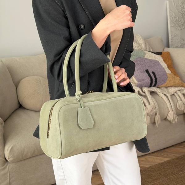 Сумка женская кожаная оливковая FM1774G