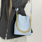 Сумка жіноча шкіряна блакитна FM1457I