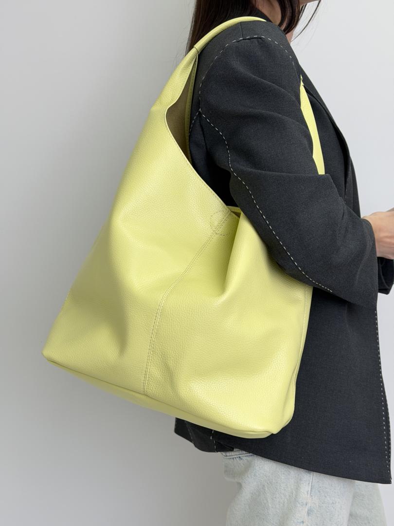 Сумка жіноча шкіряна жовта FM1520E