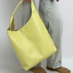 Сумка жіноча шкіряна жовта FM1520E