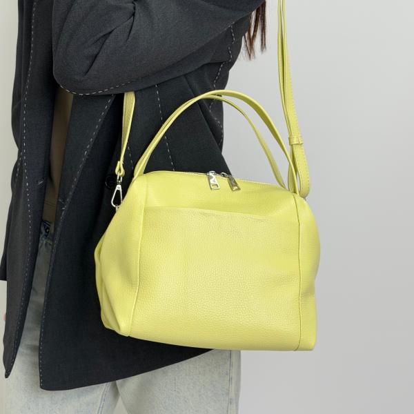 Сумка женская кожаная желтая FM1035H