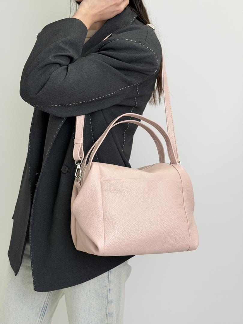 Сумка женская кожаная пудра FM1035J