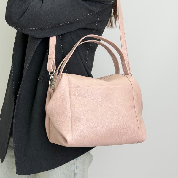 Сумка женская кожаная пудра FM1035J