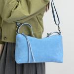 Сумка женская кожаная голубая FM1602H